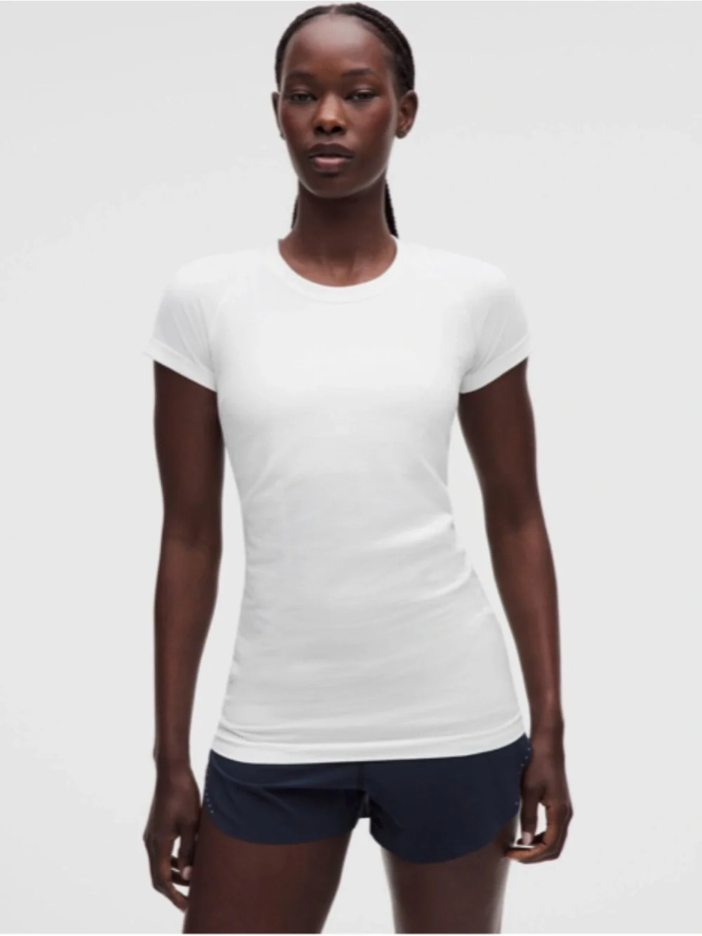 Lululemon White Swiftly Tech Short-Sleeve Shirt 2.0 *Hip Length Size 18
